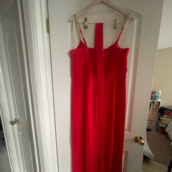 Lilly Pulitzer Zemira Sleeves Jumpsuit, Red, Size 12 - Picture 7 of 9